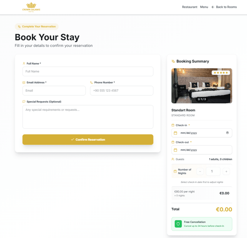 Crown Salamis Hotel - Feature Highlights