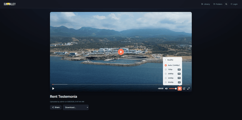 Corporate Media Library - Adaptive-Bitrate Video Player